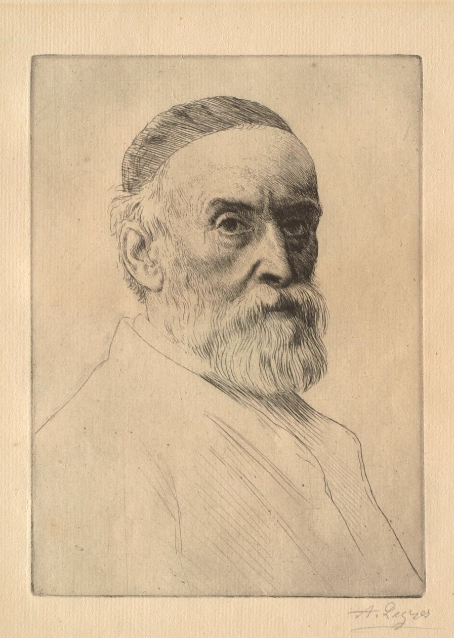Porträt des Malers G. F. Watts (1817-1904) von Alphonse Legros