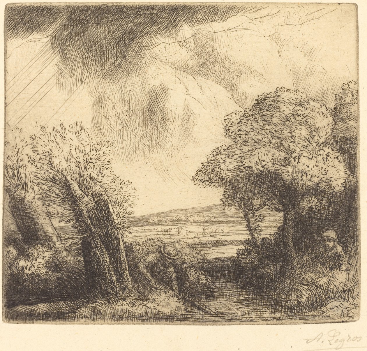 Erinnerung an den See von Trasimeno Souvenir du lac de Trasimeno von Alphonse Legros
