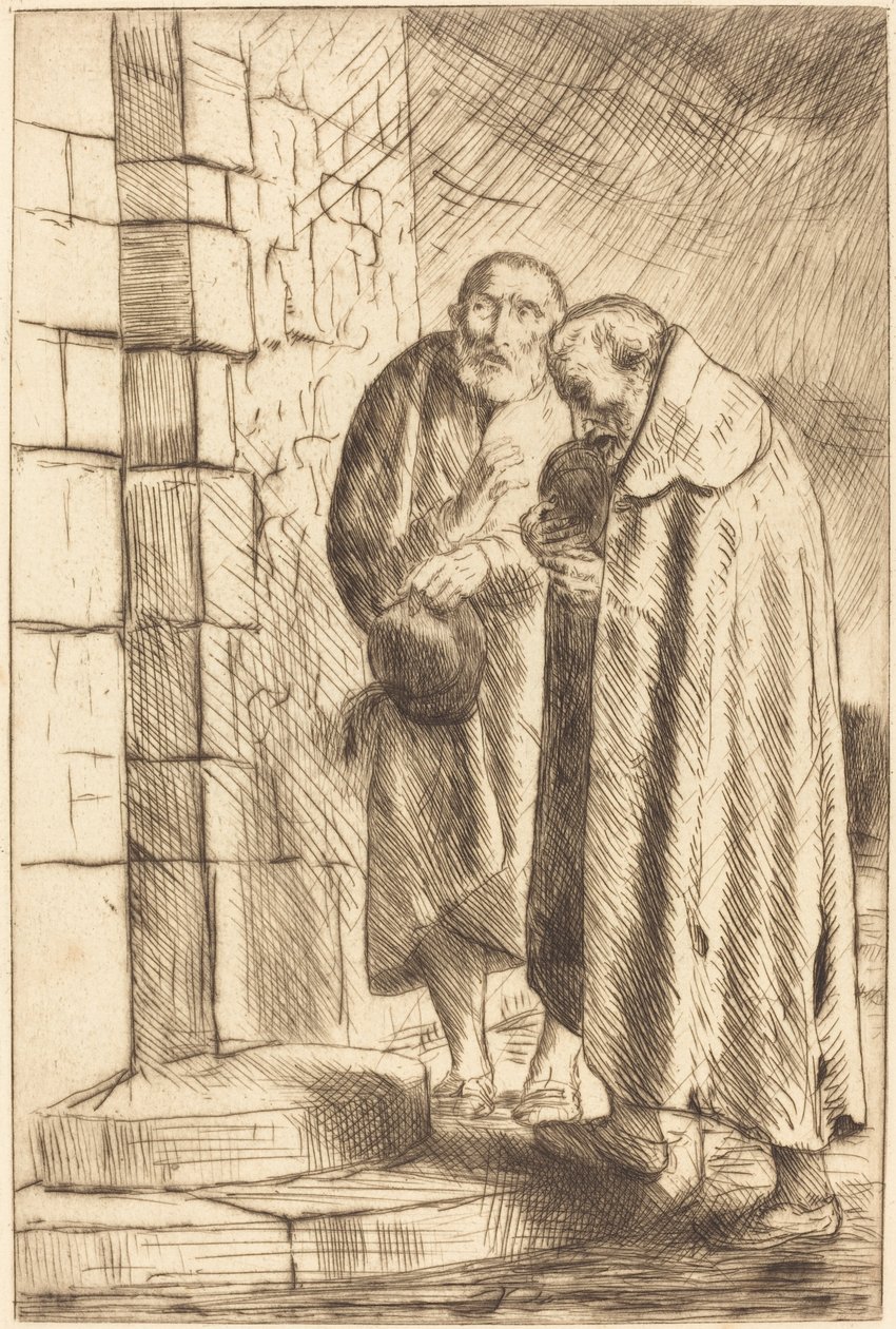 Heiliger Petrus und Heiliger Paulus an der Tür von M. Richard von Alphonse Legros