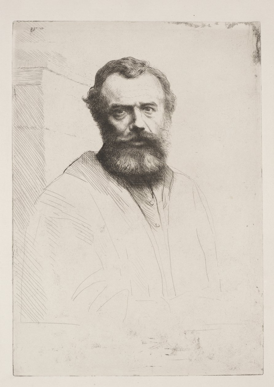 Selbstporträt (Dritte Platte) von Alphonse Legros