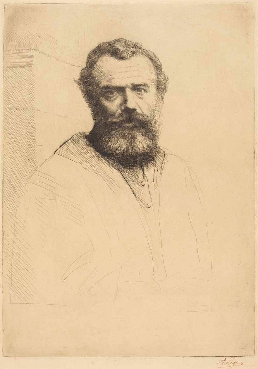 Selbstporträt, 3. Platte von Alphonse Legros