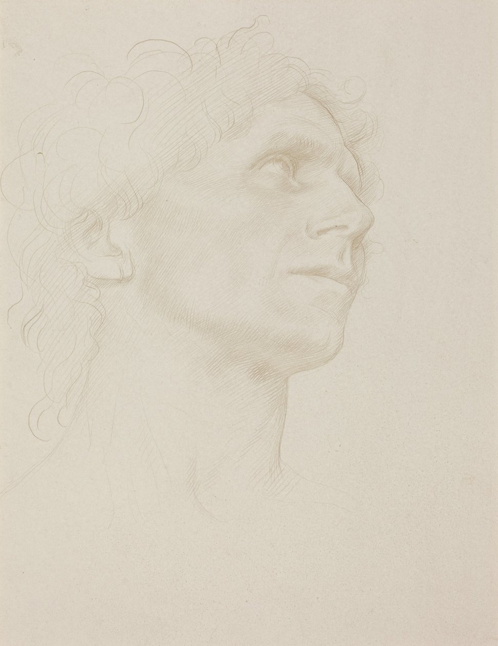 Studie eines Frauenkopfes, nach rechts gewandt von Alphonse Legros