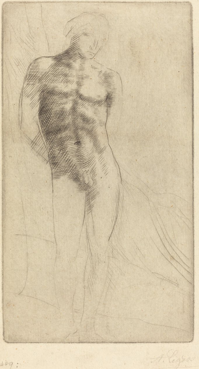 Studie einer nackten Figur (Etude de figure nue) von Alphonse Legros