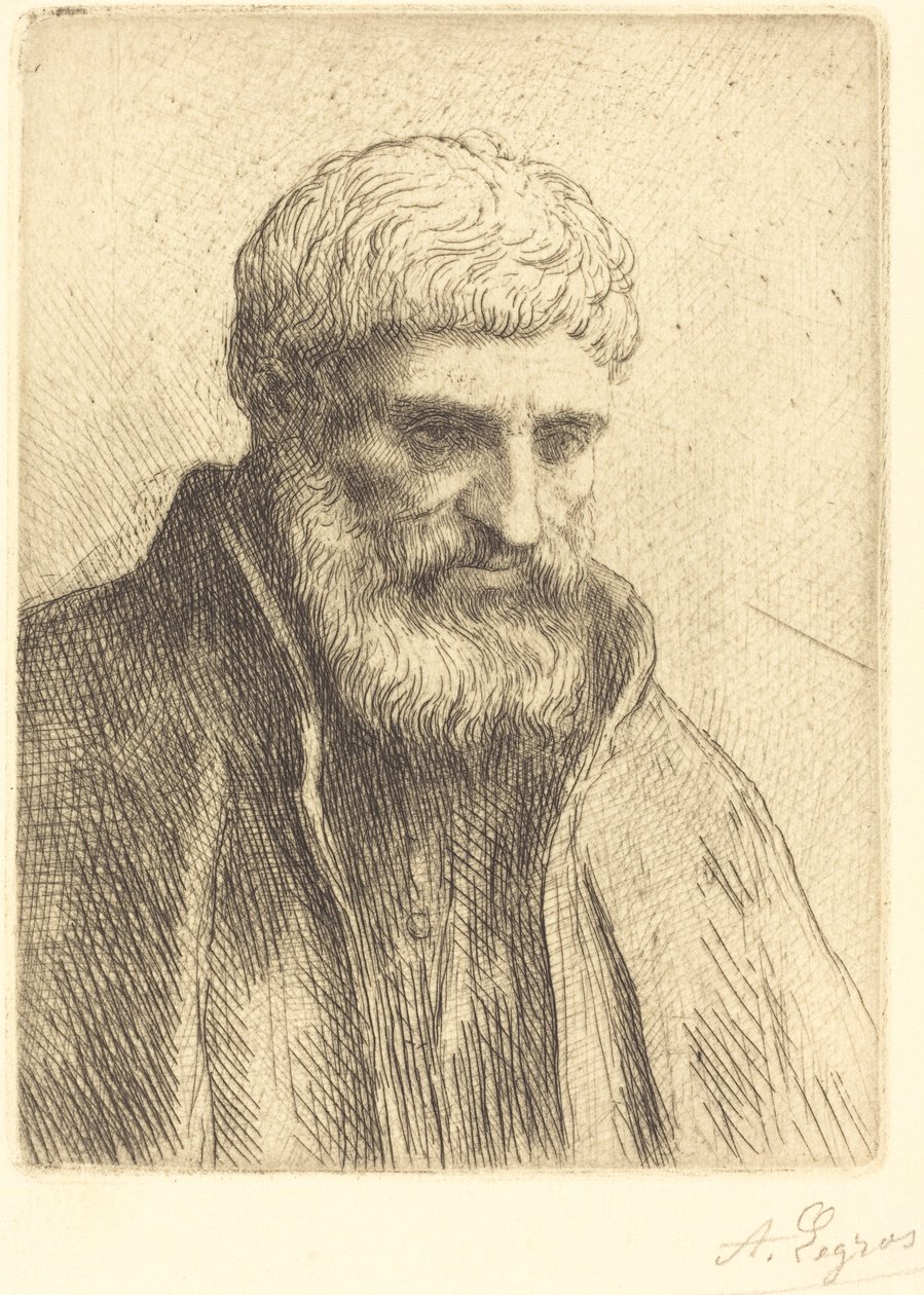 Studie eines alten Mannes von Alphonse Legros