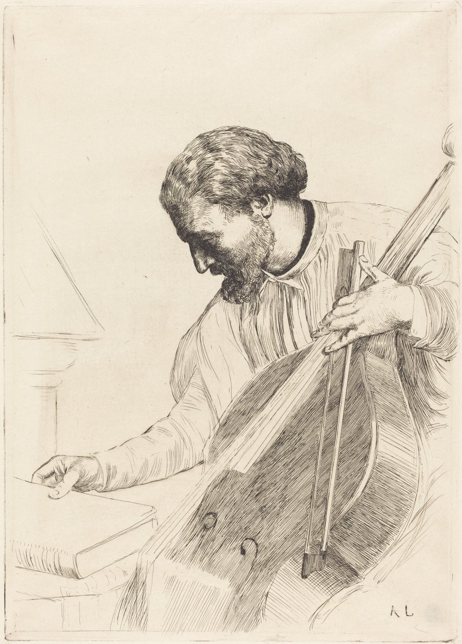 Der Kontrabassspieler von Alphonse Legros