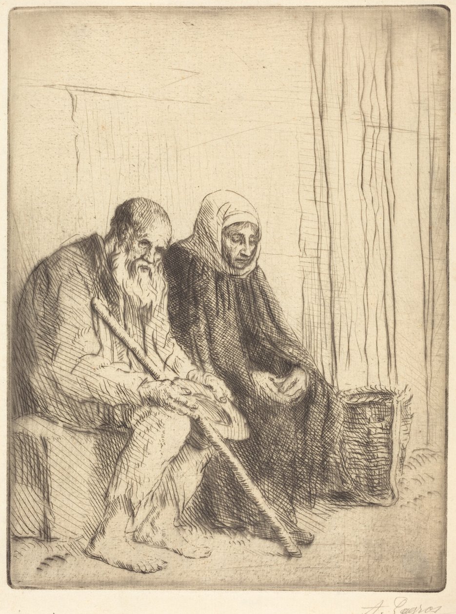 Zwei Bettler von Alphonse Legros