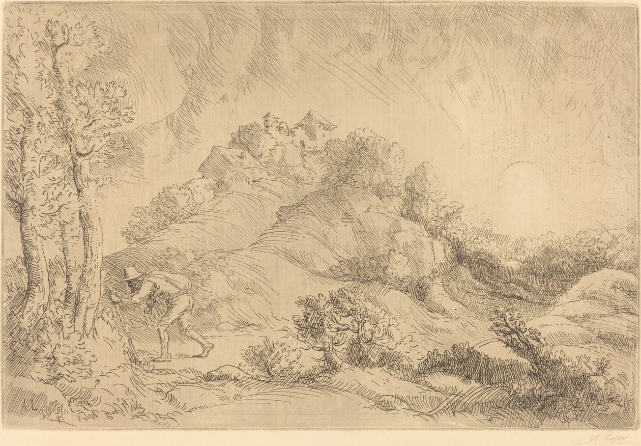 Ansicht eines Bauernhofs La ferme de Beauchamp von Alphonse Legros