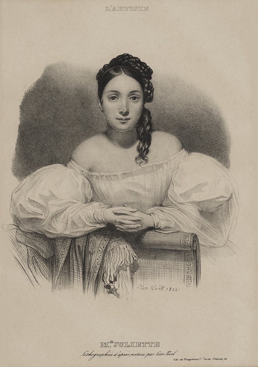 Porträt von Mademoiselle Juliette Drouet von Alphonse Leon Noel