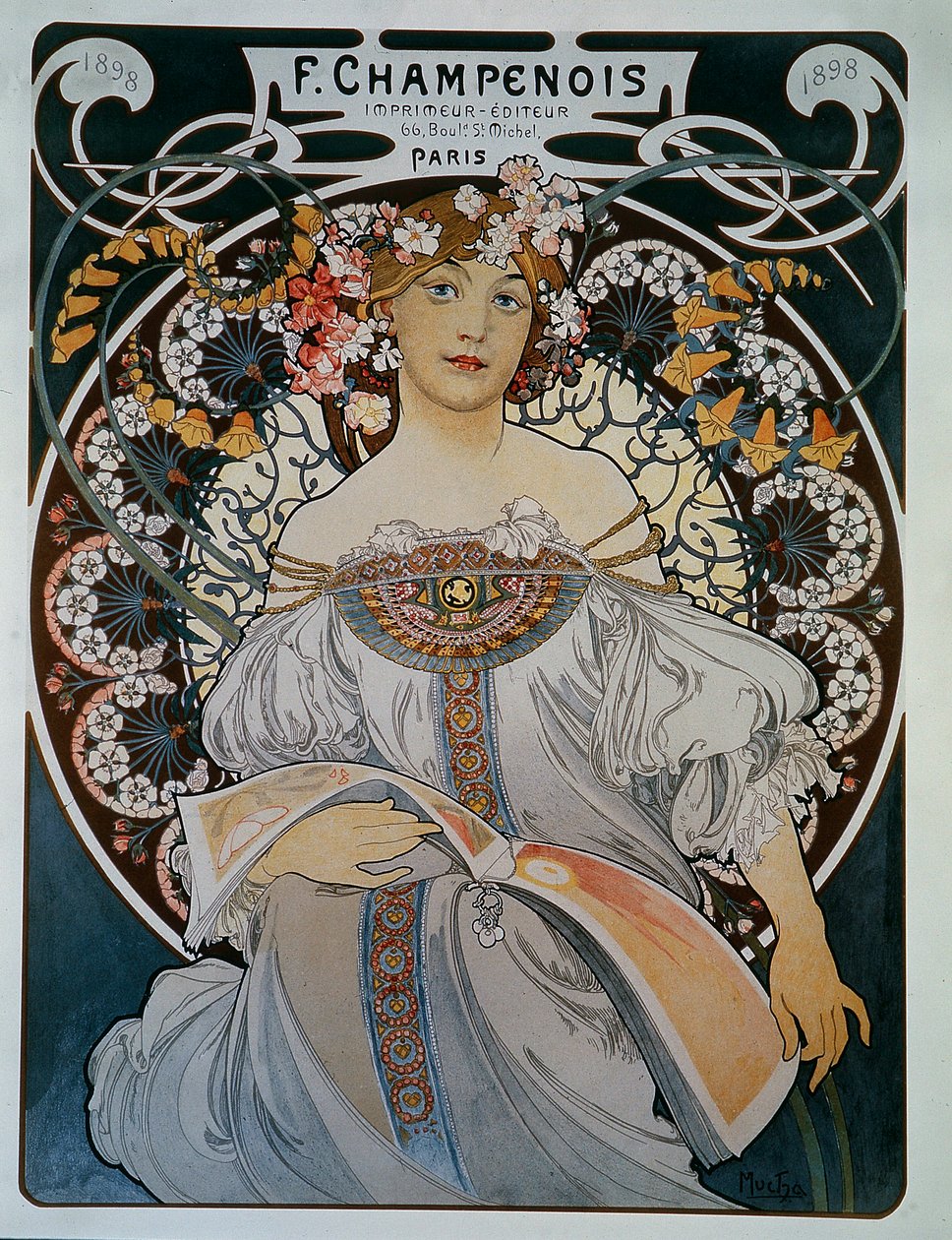 Werbung für den Drucker-Verleger F. Champenois - von Mucha von Alphonse Mucha