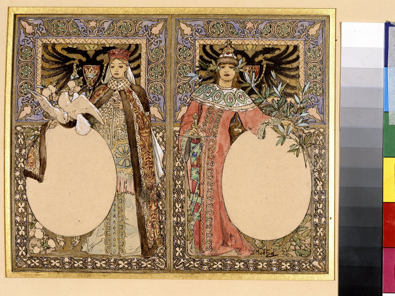 Illustration eines Buches (Märchen oder Legenden) von Alphonse Marie Mucha