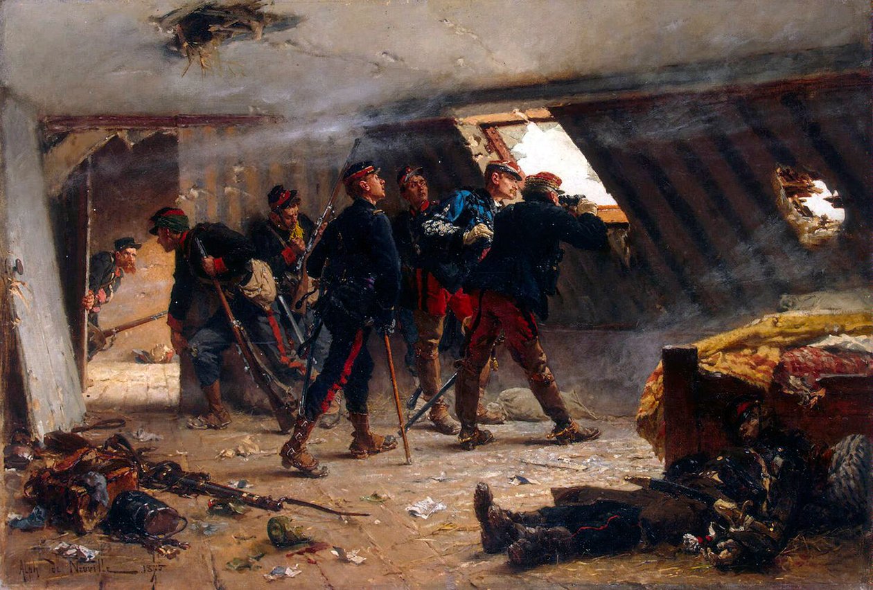 Szene aus dem Deutsch-Französischen Krieg, 1875 von Alphonse Marie Neuville de