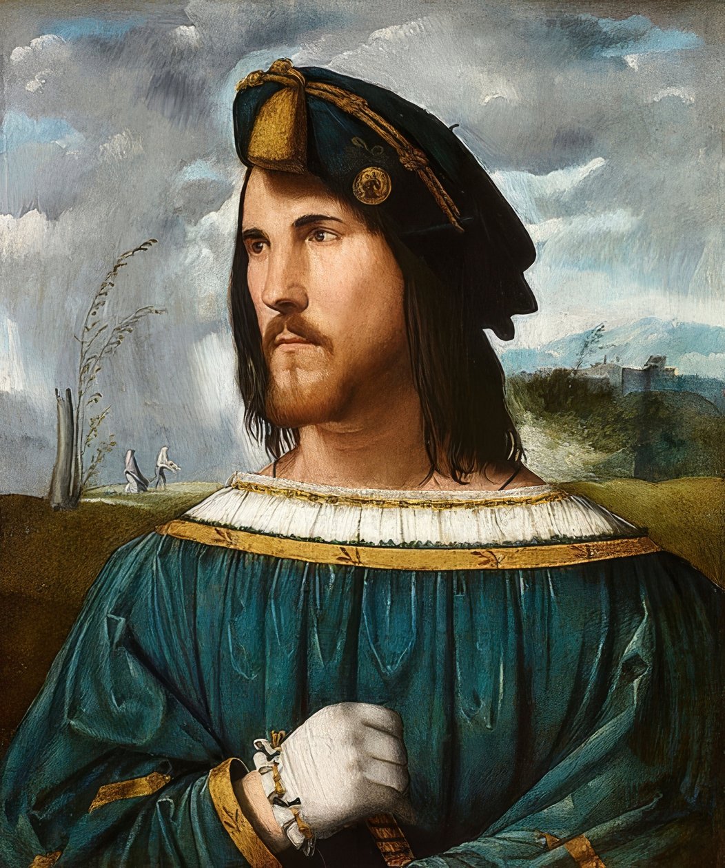 Porträt eines Gentlemans (genannt Cesare Borgia) von Altobello Melone