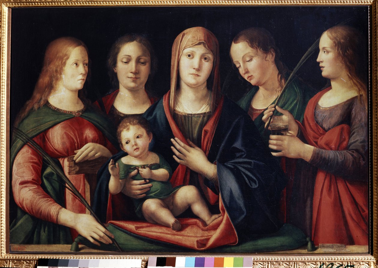 Die Madonna und das Kind mit Maria Magdalena, der Heiligen Katharina und zwei Heiligen von Alvise Vivarini