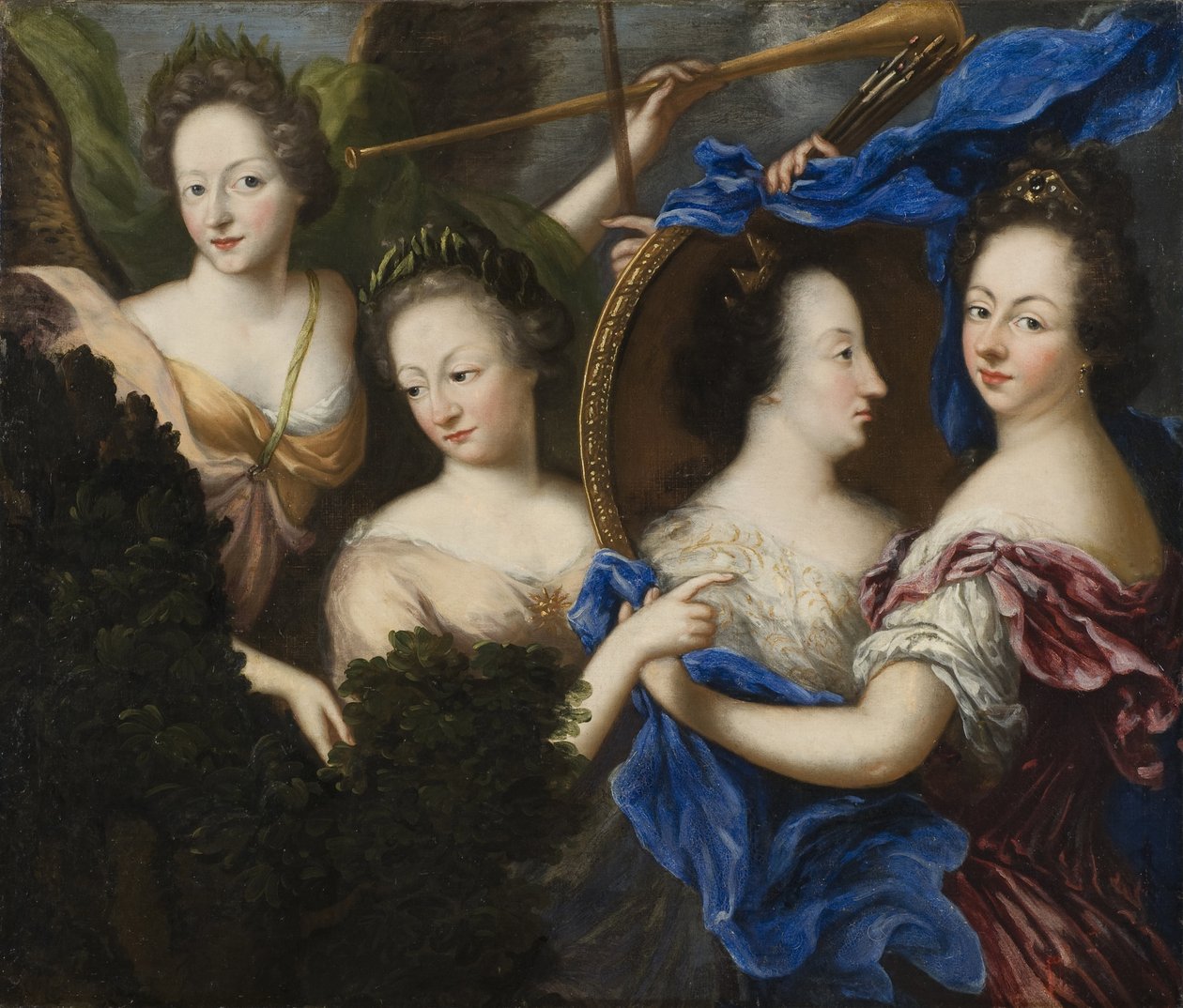 Allegorie mit Selbstporträt und Profilporträt von Ulrika Eleonora der Älteren (1656-1693) von Amalia Wilhelmina von Konigsmarck
