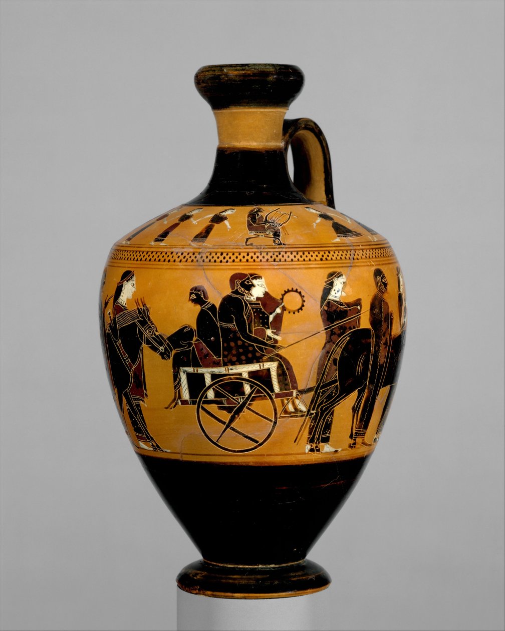 Terrakotta-Lekythos, ca. 550–530 v. Chr. von Amasis Painter