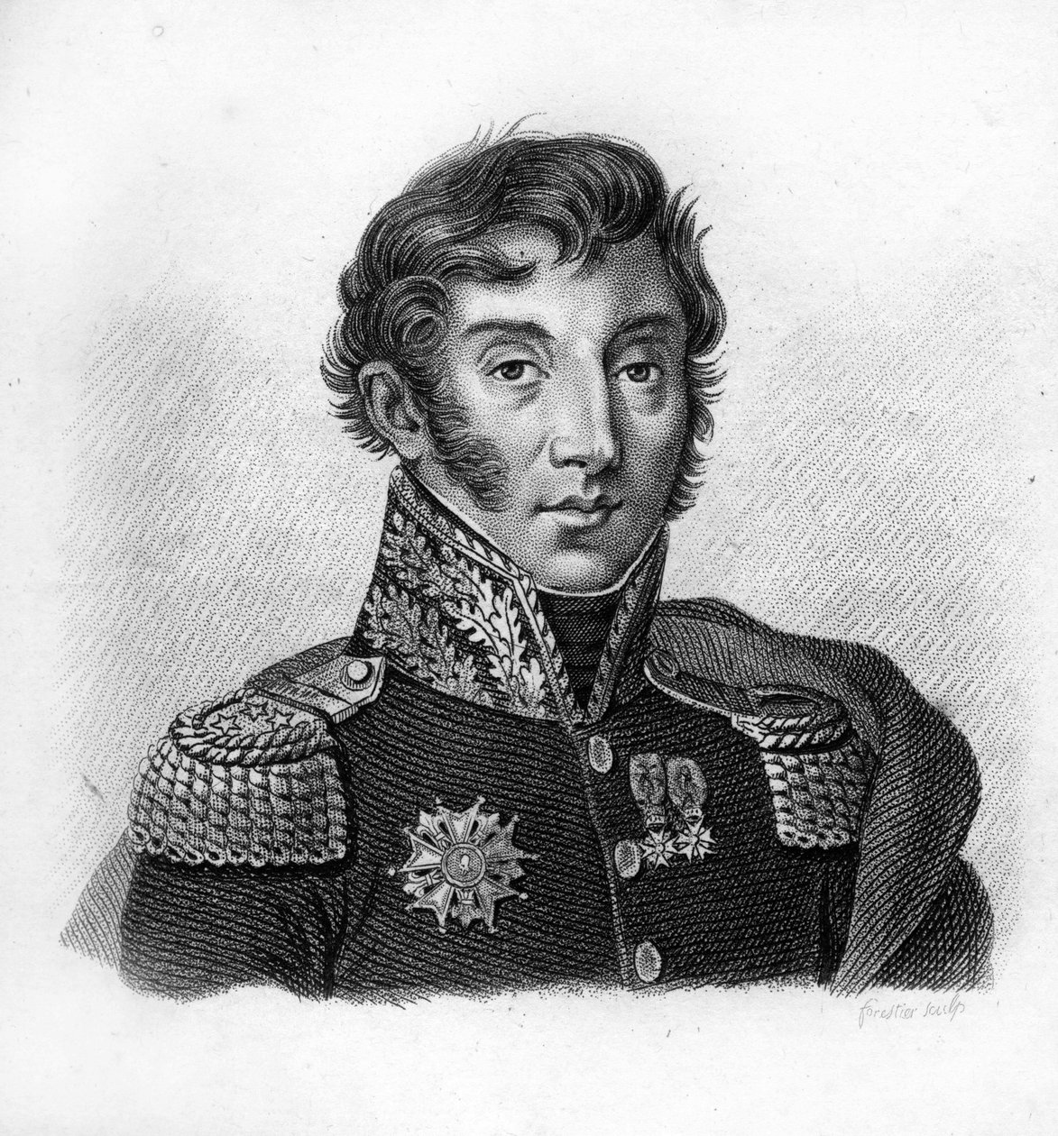 Graf Jean Maximilien Lamarque (1770-1832), französischer General und Politiker. In „Portraits der französischen Generäle nach den Siegen und Eroberungen der Franzosen“. Graviert von Ambroise Tardieu 1818. Stella Sammlung von Ambroise Tardieu