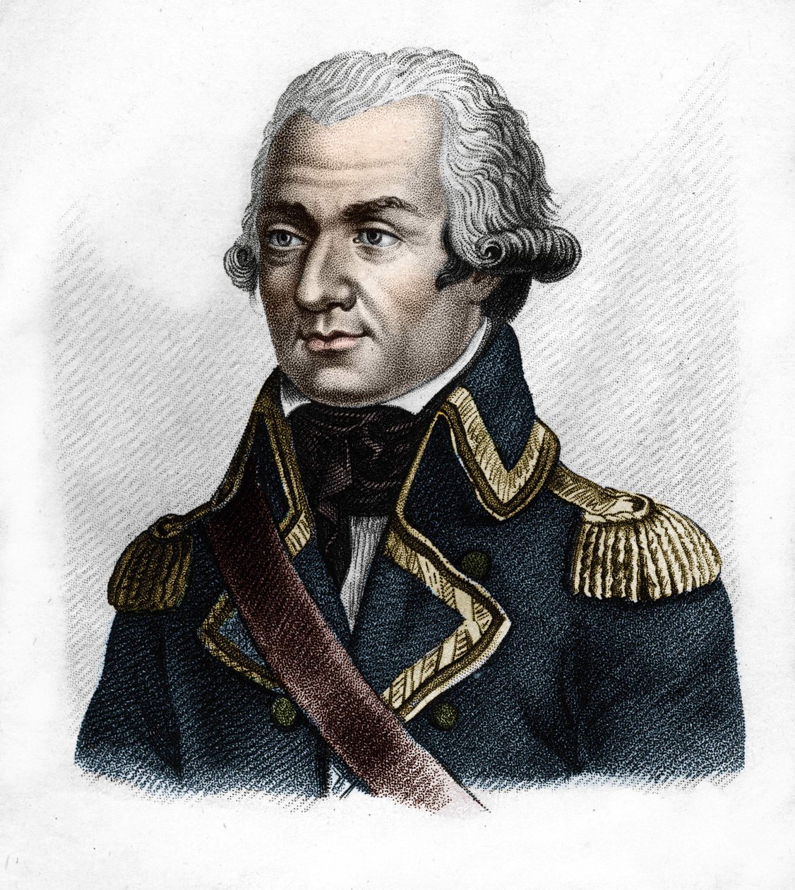 General Dumouriez. Charles François du Périer, genannt du Périer du Mourier dann Dumouriez, französischer General (1739-1823). Graviert von Ambroise Tardieu 1818. Stella Sammlung. von Ambroise Tardieu