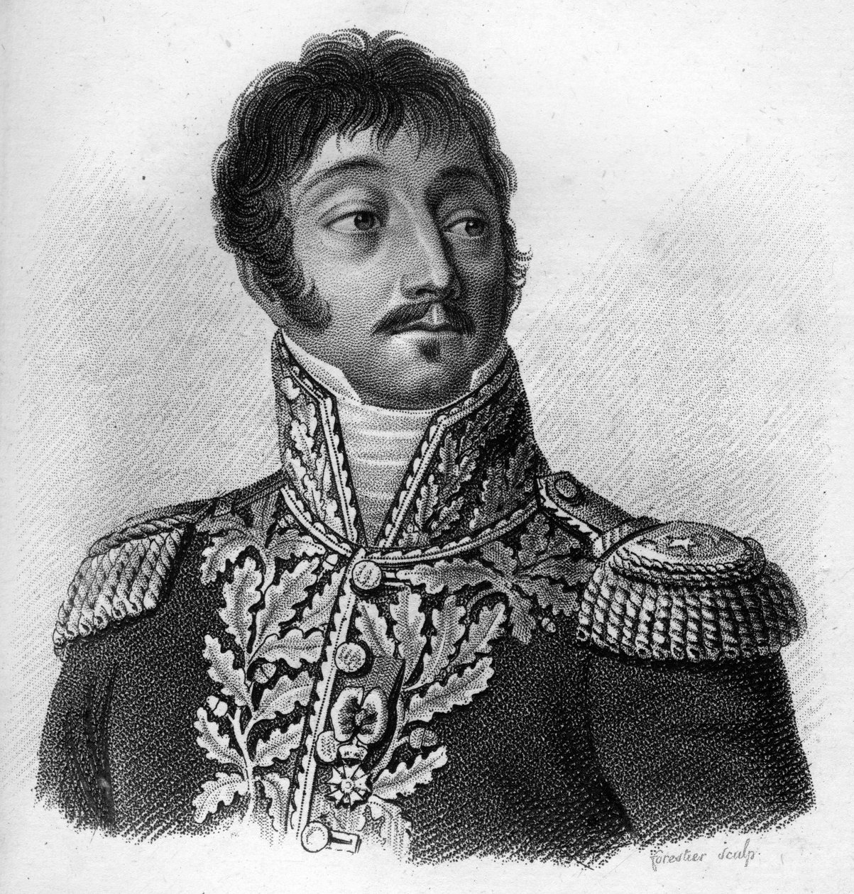 Michel, Sylvestre Brayer (1769-1840) - in "Portraits der französischen Generäle nach den Siegen und Eroberungen der Franzosen". Graviert von Ambroise Tardieu im Jahr 1818. Stella Sammlung. von Ambroise Tardieu