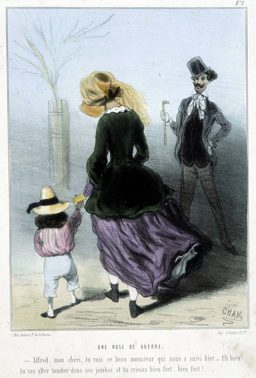 Eine Kriegslist - in „Madeleines“ von Cham, um 1870-1880 von Amédée de Noé