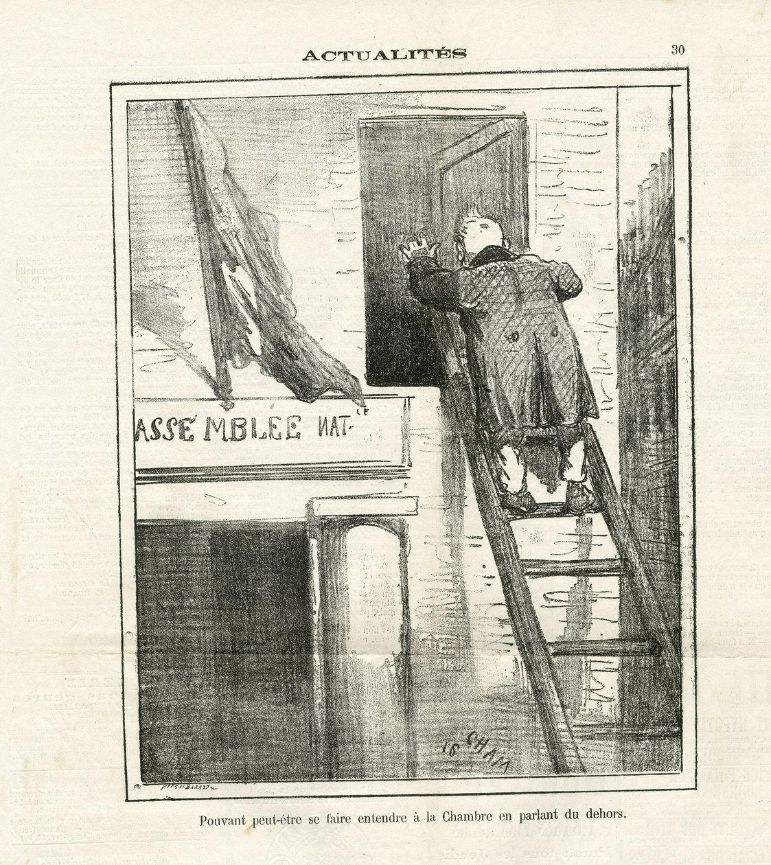 Illustration von Cham in Le Charivari von Amédée de Noé