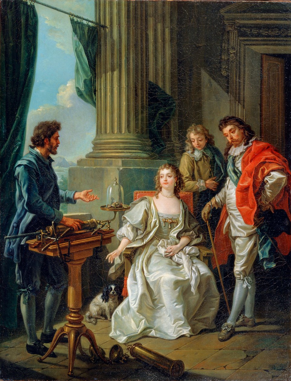 Pneumatisches Experiment, 1777 von Charles-Amedee-Philippe van Loo