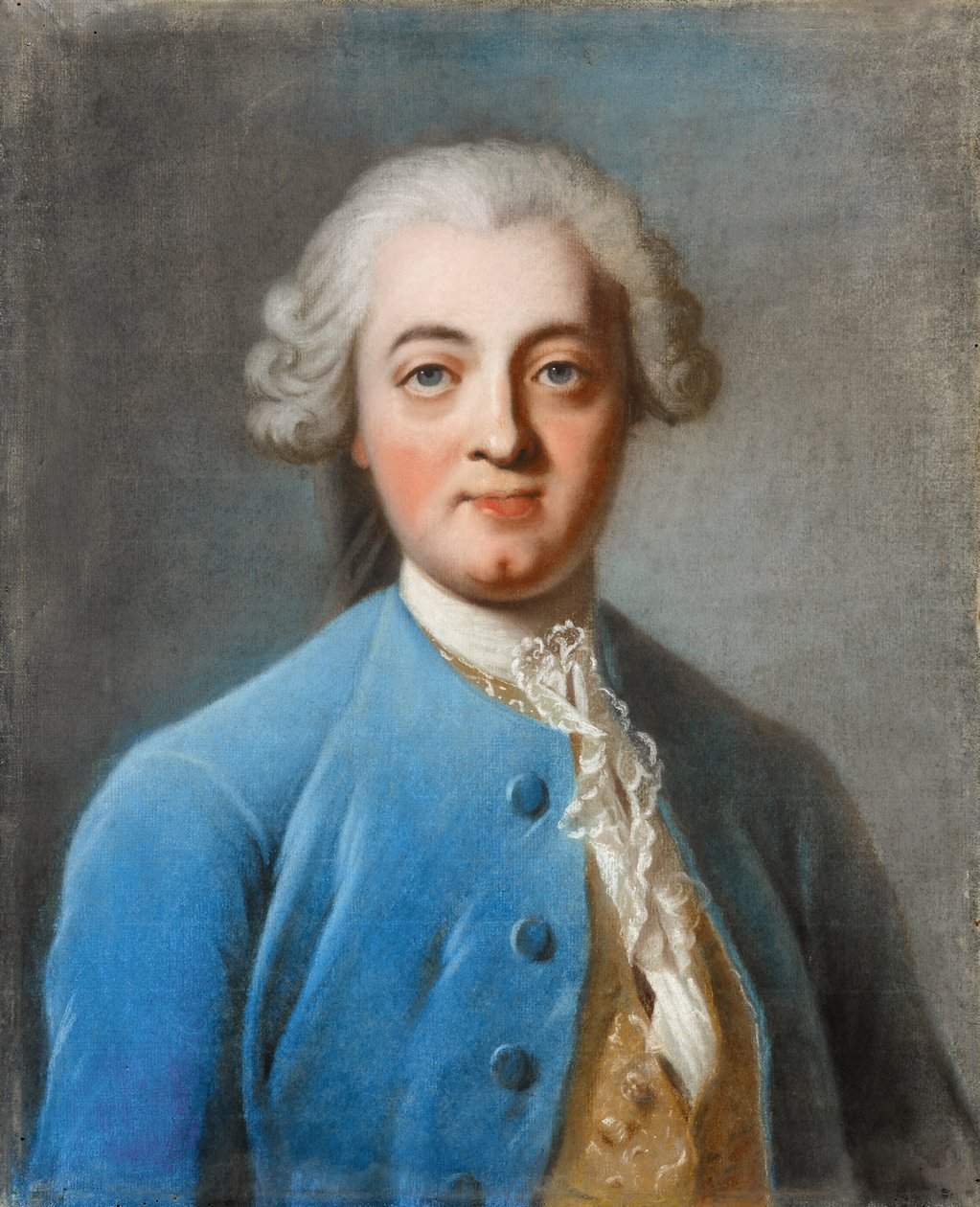 Porträt von Claude Adrien Helvétius 1715-1771 von Charles Amedee Philippe van Loo