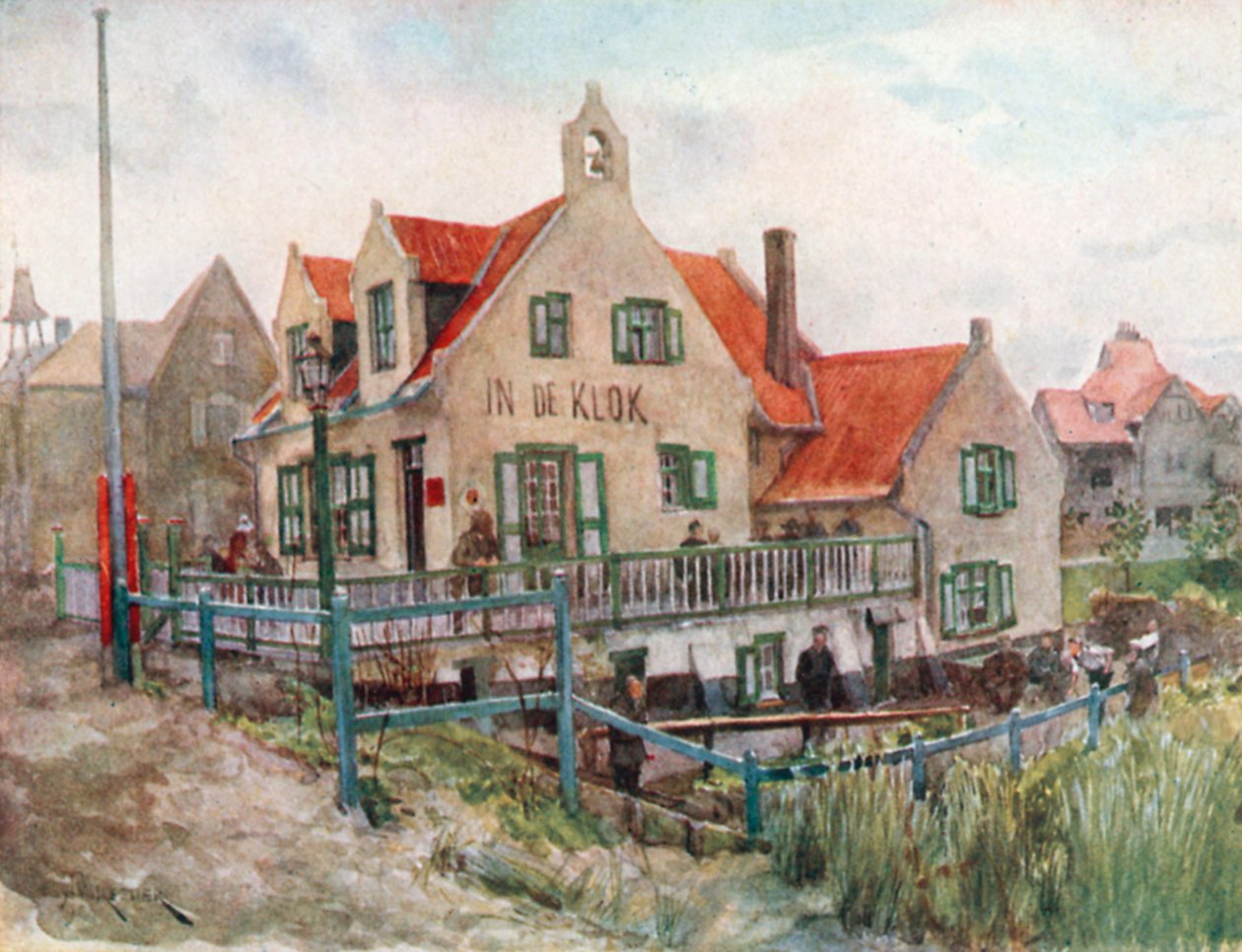 Ein flämisches Gasthaus – Kegeln spielen, La Panne von Amedee (after) Forestier