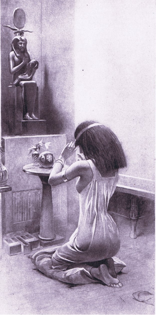 Eine ägyptische Frau bei ihren Andachten, 1925 von Amedee Forestier