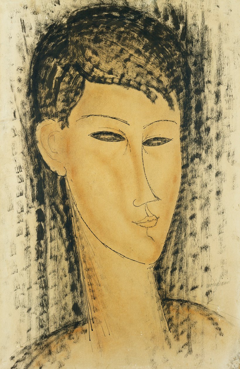 Kopf einer jungen Frau, 1914 von Amedeo Modigliani