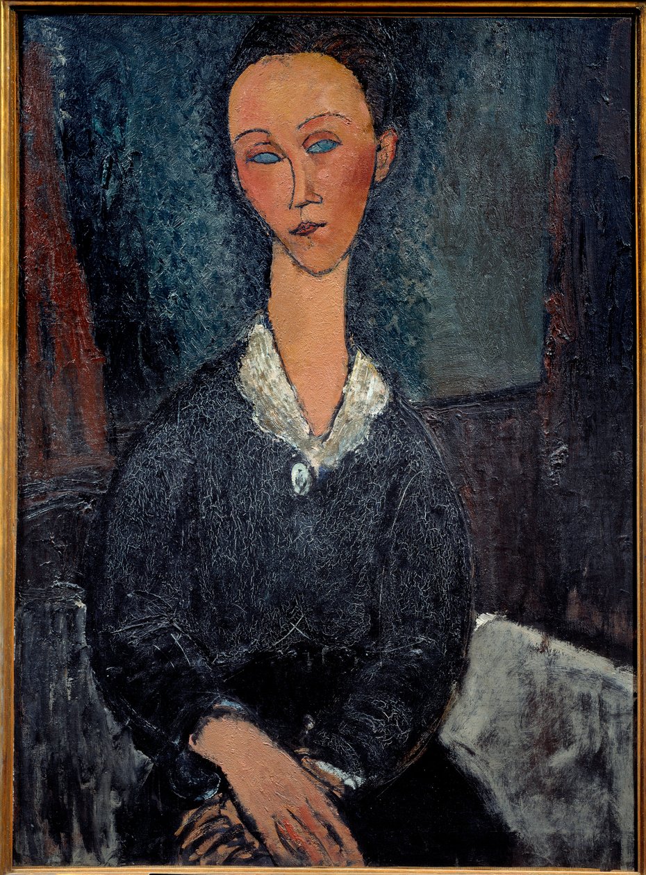Die Frau mit dem weißen Kragen von Amedeo Modigliani