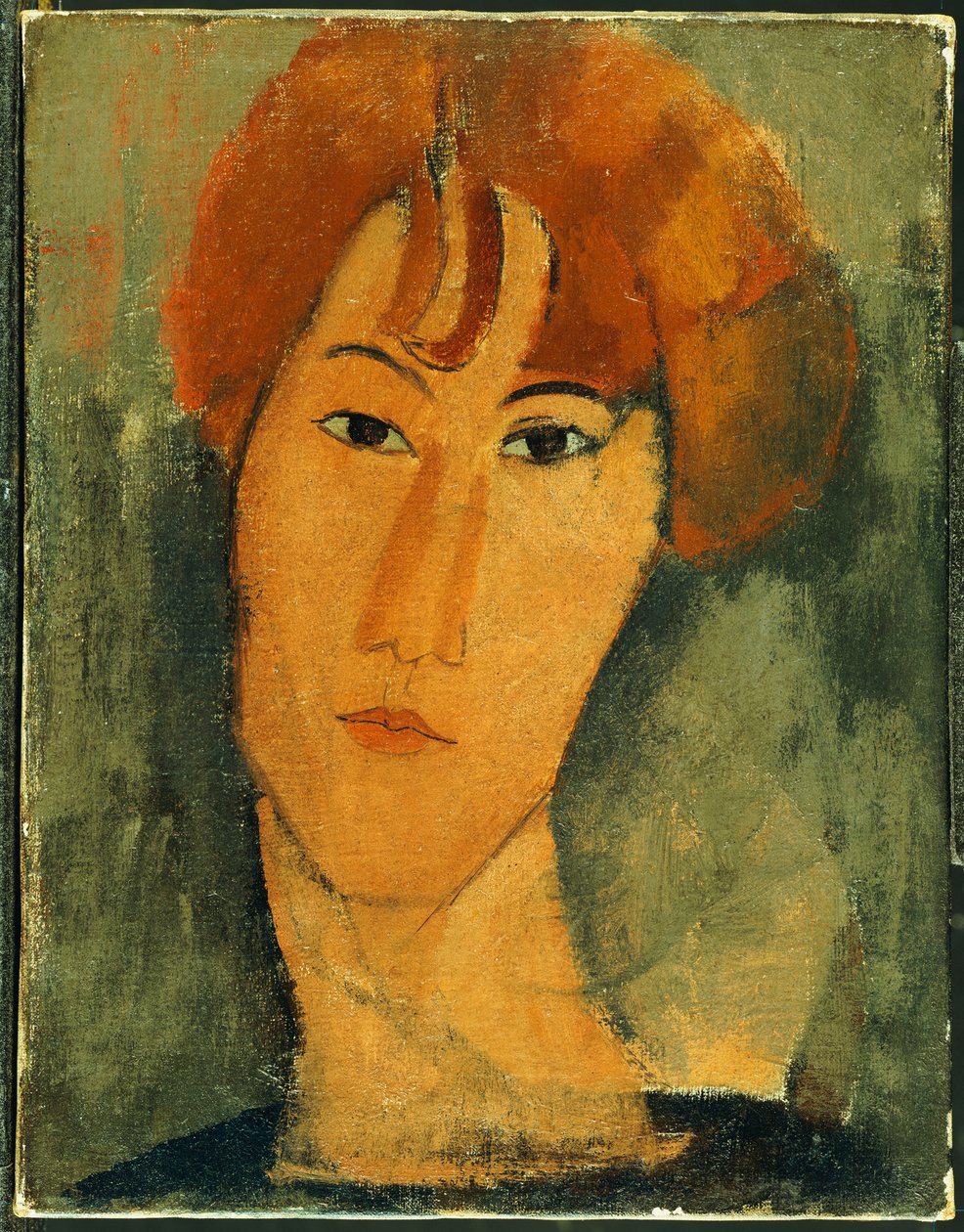 Junge Frau mit rotem Haar und Kragen von Amedeo Modigliani