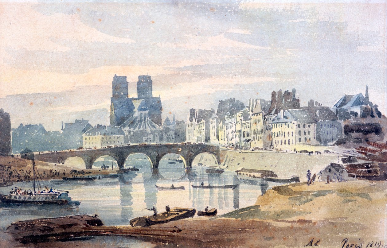 Notre-Dame de Paris von der Île Saint-Louis von Amelia Long