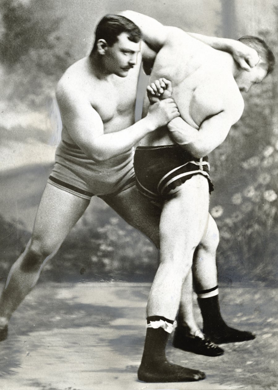 William Muldoon und Clarence Whistler, Griechisch-Römische Ringer, 1881 von American Photographer