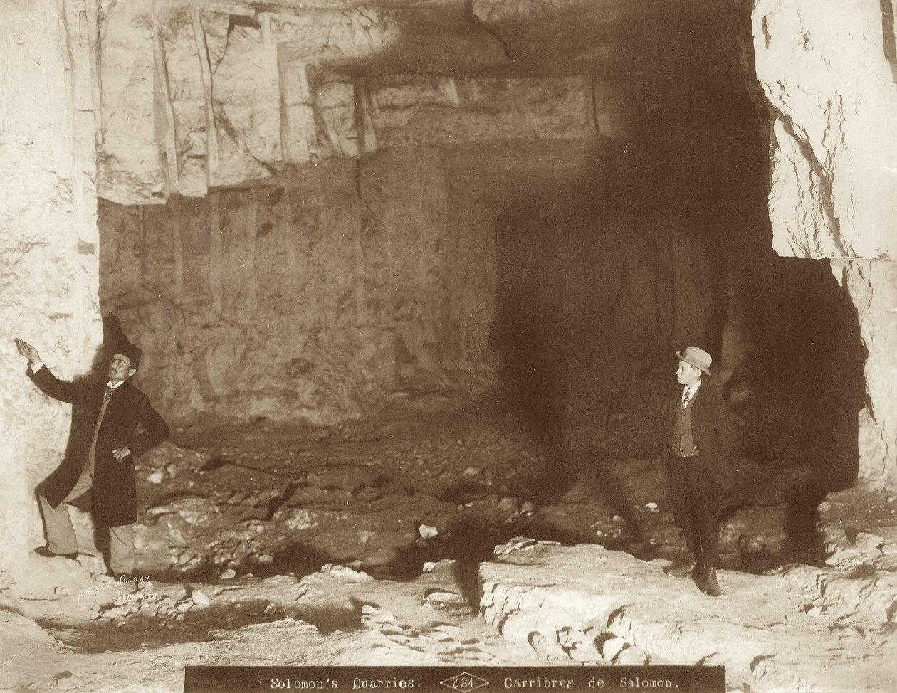 Zedekias Höhle, Jerusalem, 1898-1911 von American Photographer