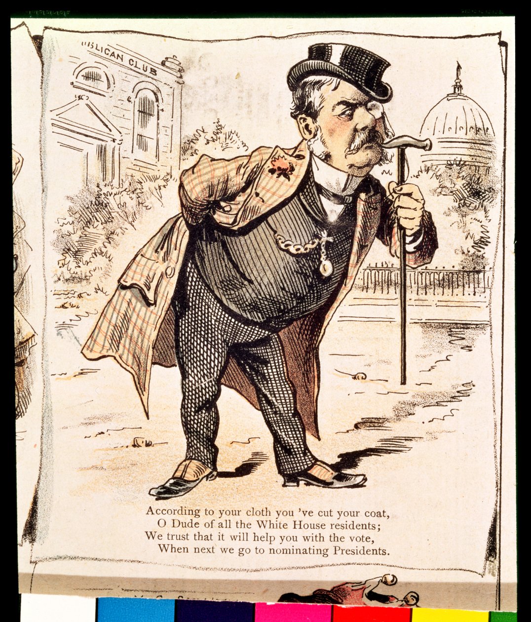 Karikatur von Chester Alan Arthur, ca. 1883 von American School