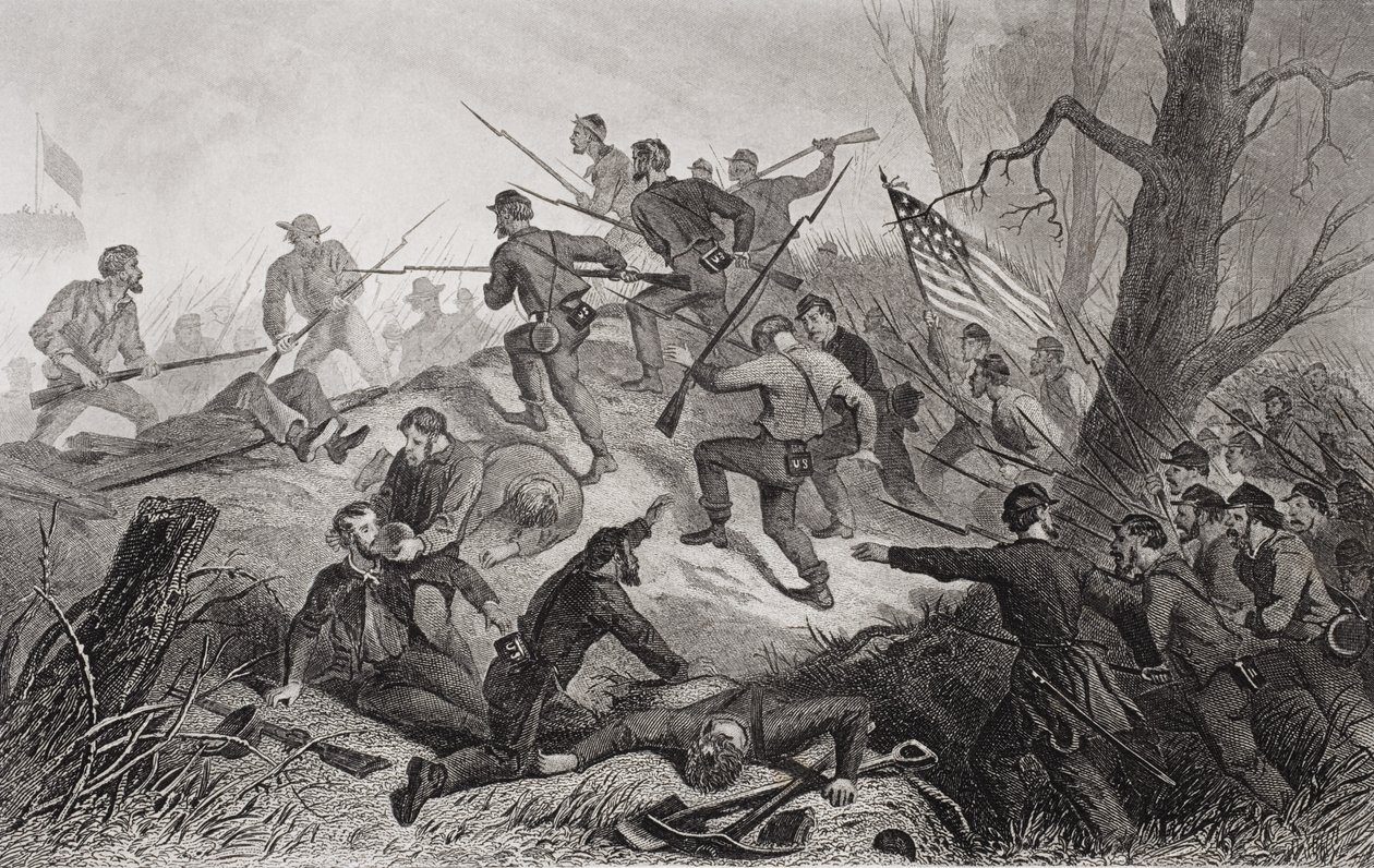 Angriff auf Fort Donelson, Tennessee, 1862 von American School