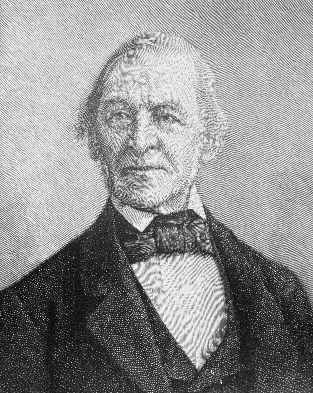 Ralph Waldo Emerson (1803-1882) amerikanischer Dozent, Dichter und Essayist von American School