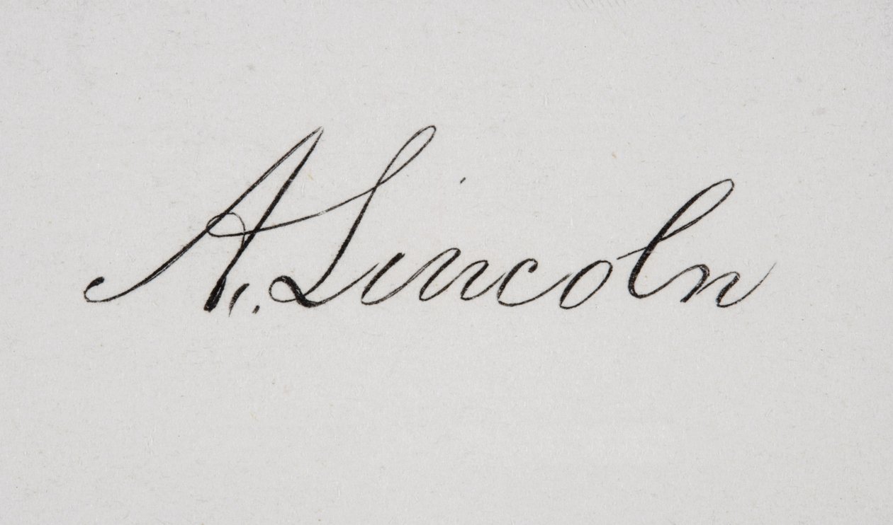 Unterschrift von Abraham Lincoln von American School