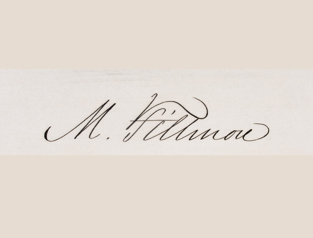 Unterschrift von Millard Fillmore von American School