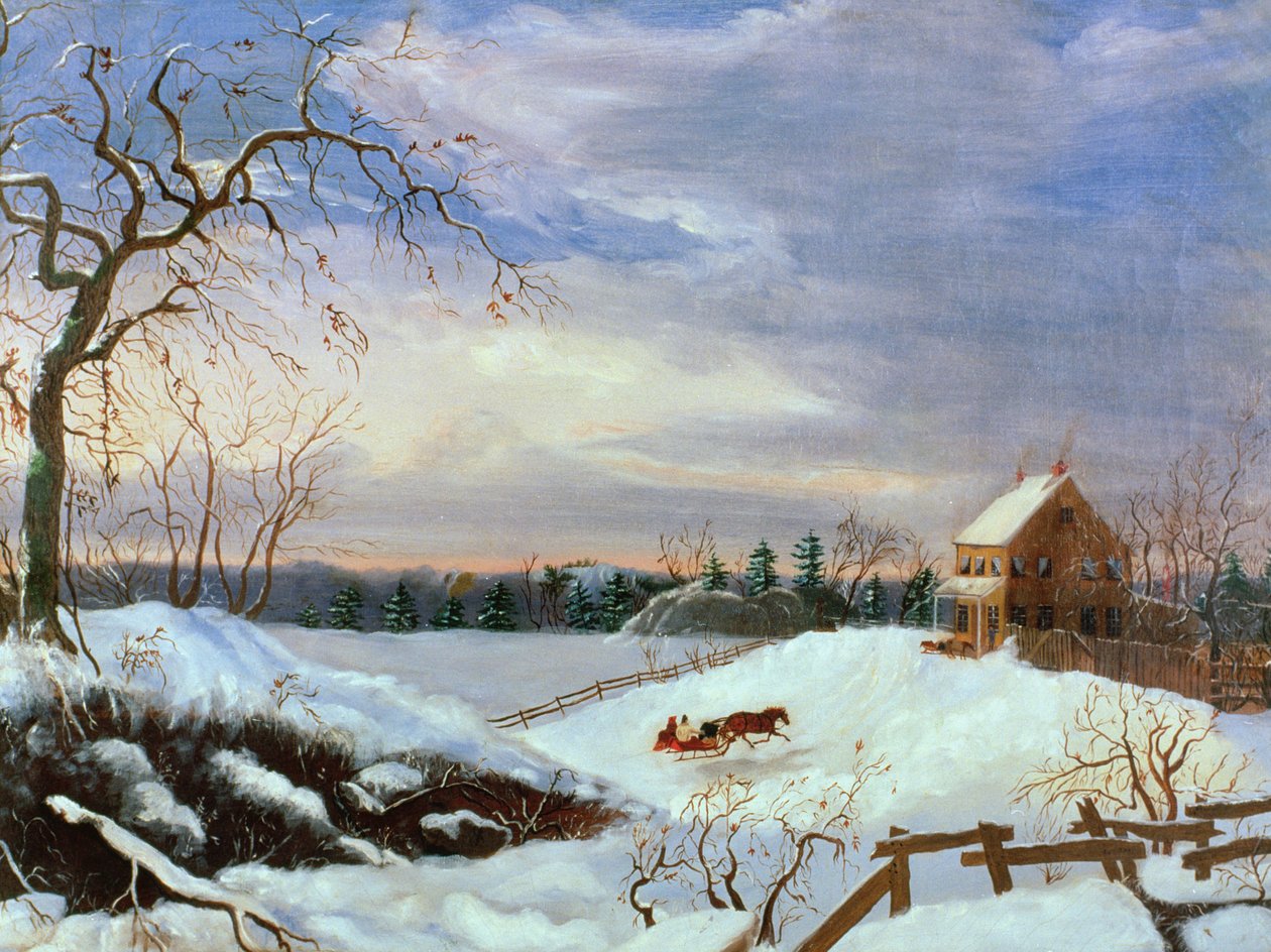 Schneeszene, Neuengland von American School