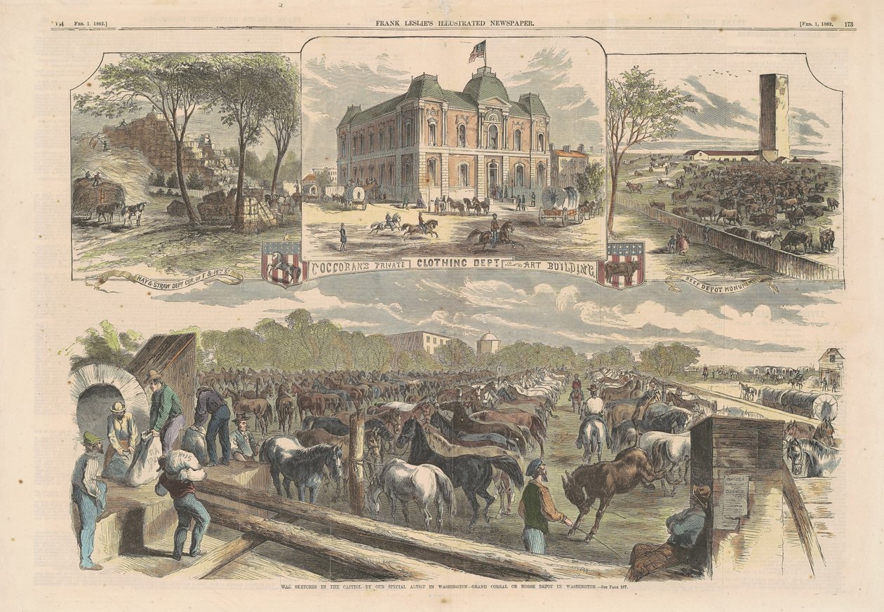 Kriegsskizzen in der Hauptstadt von American 19th Century