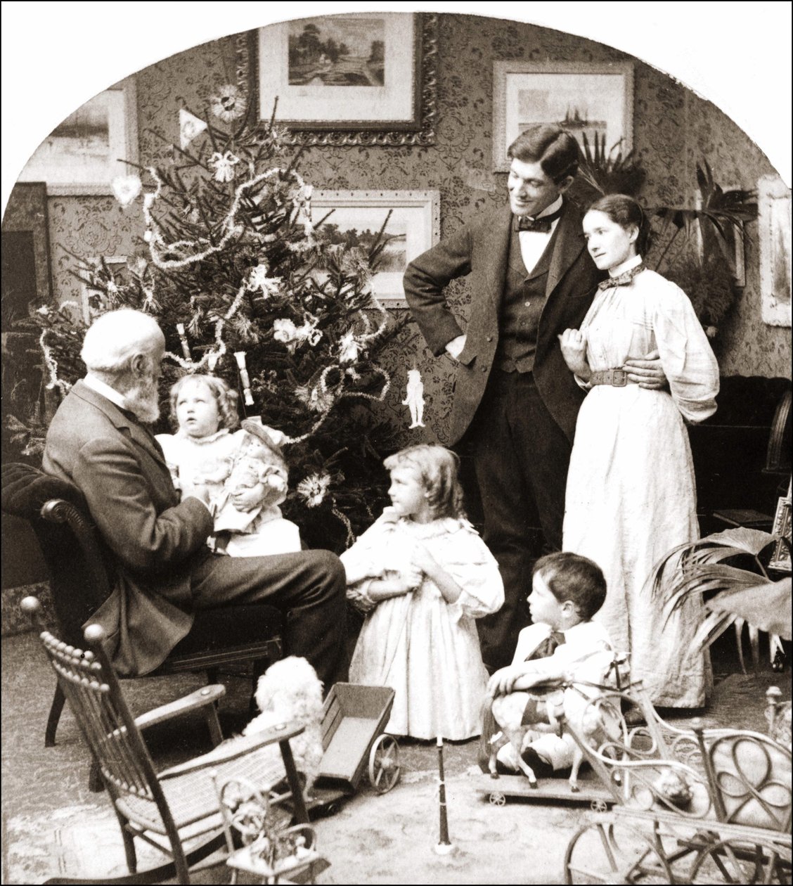 Amerikanische Familie am Weihnachtstag von American Photographer