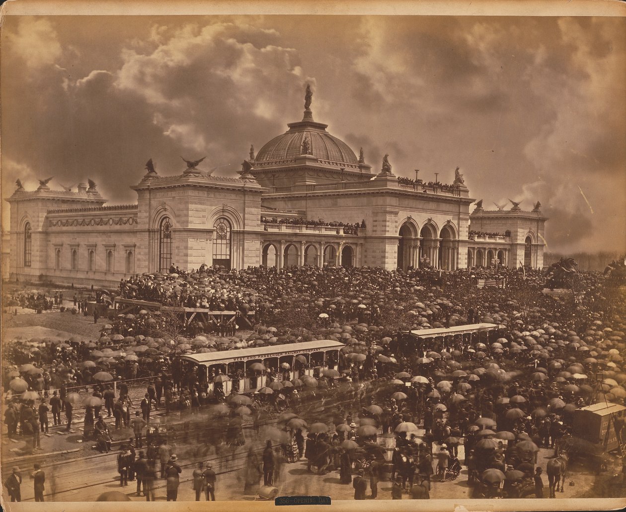 Eröffnungstag, "Die Redner", Centennial International Exhibition von 1876, Philadelphia von American Photographer