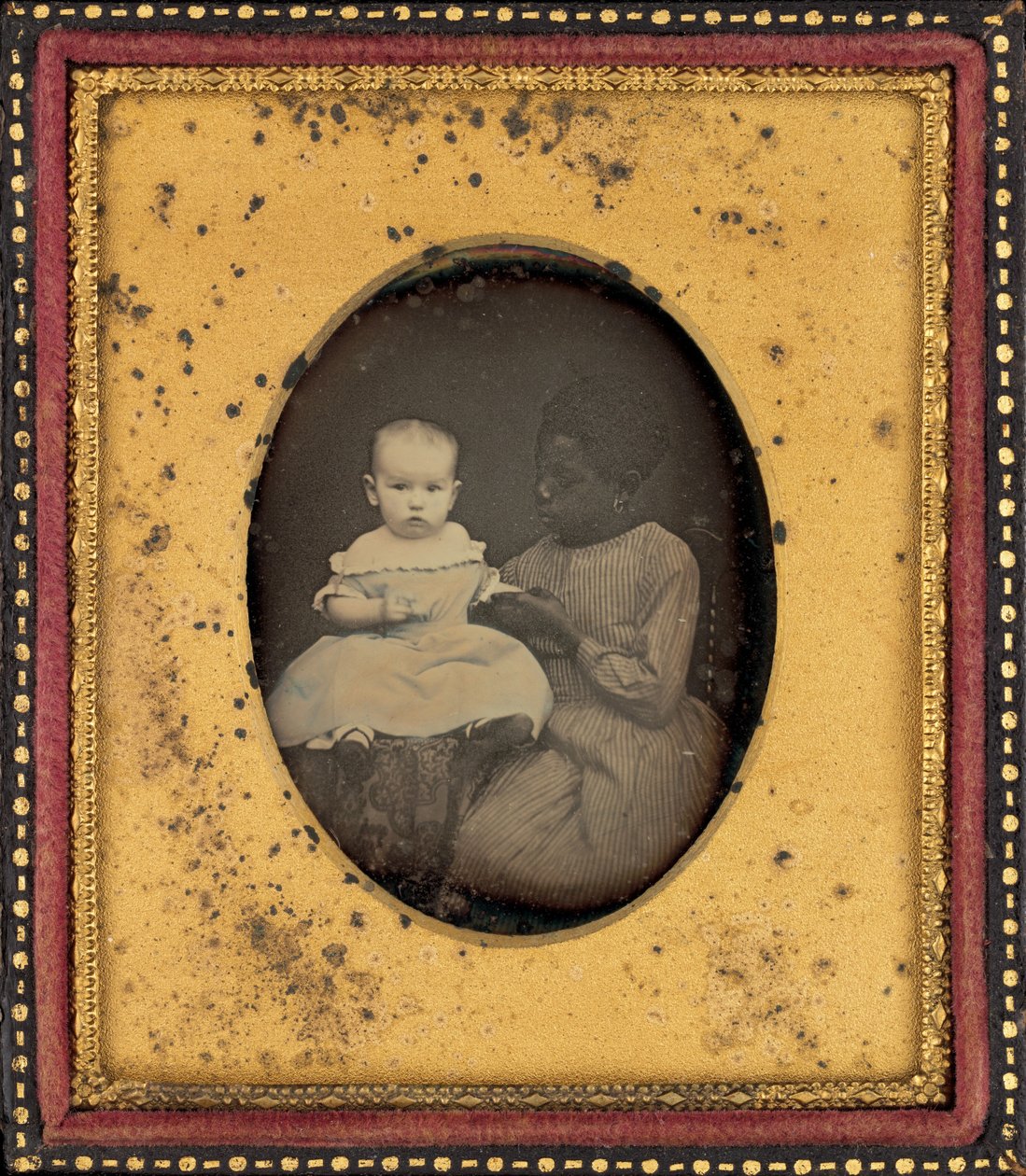 Porträt eines Kindes und einer jungen Frau, ca. 1850 von American Photographer