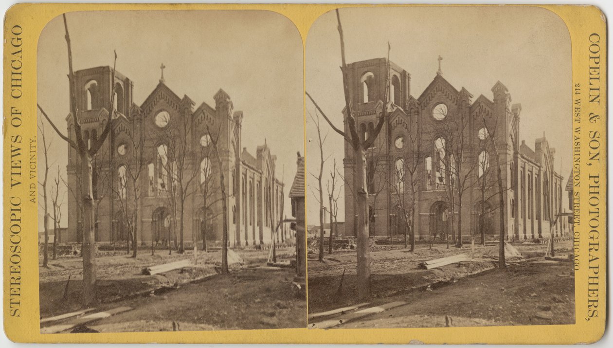 St. Michaels Kirche nach dem Chicagoer Brand von 1871 von American Photographer