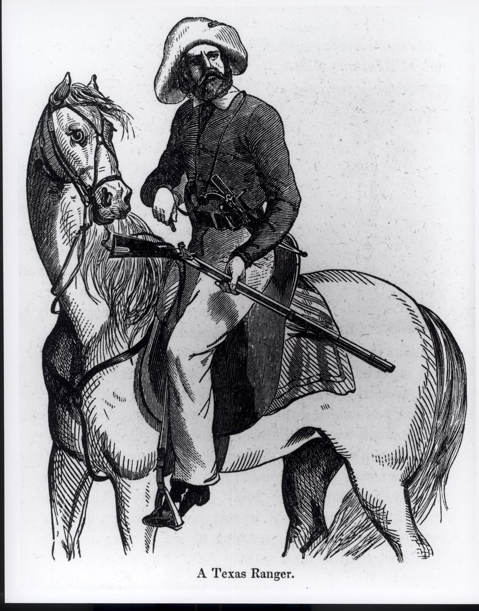 Ein Texas Ranger, Illustration aus 'Pictorial History of Mexico and the ...