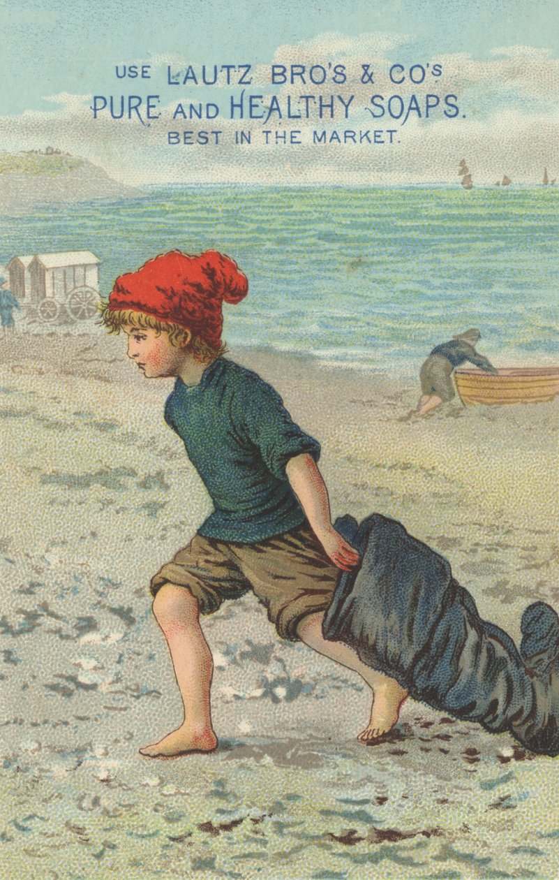 Werbung für Lautz Bros & Cos Pure and Healthy Soaps, ca. 1880 von American School