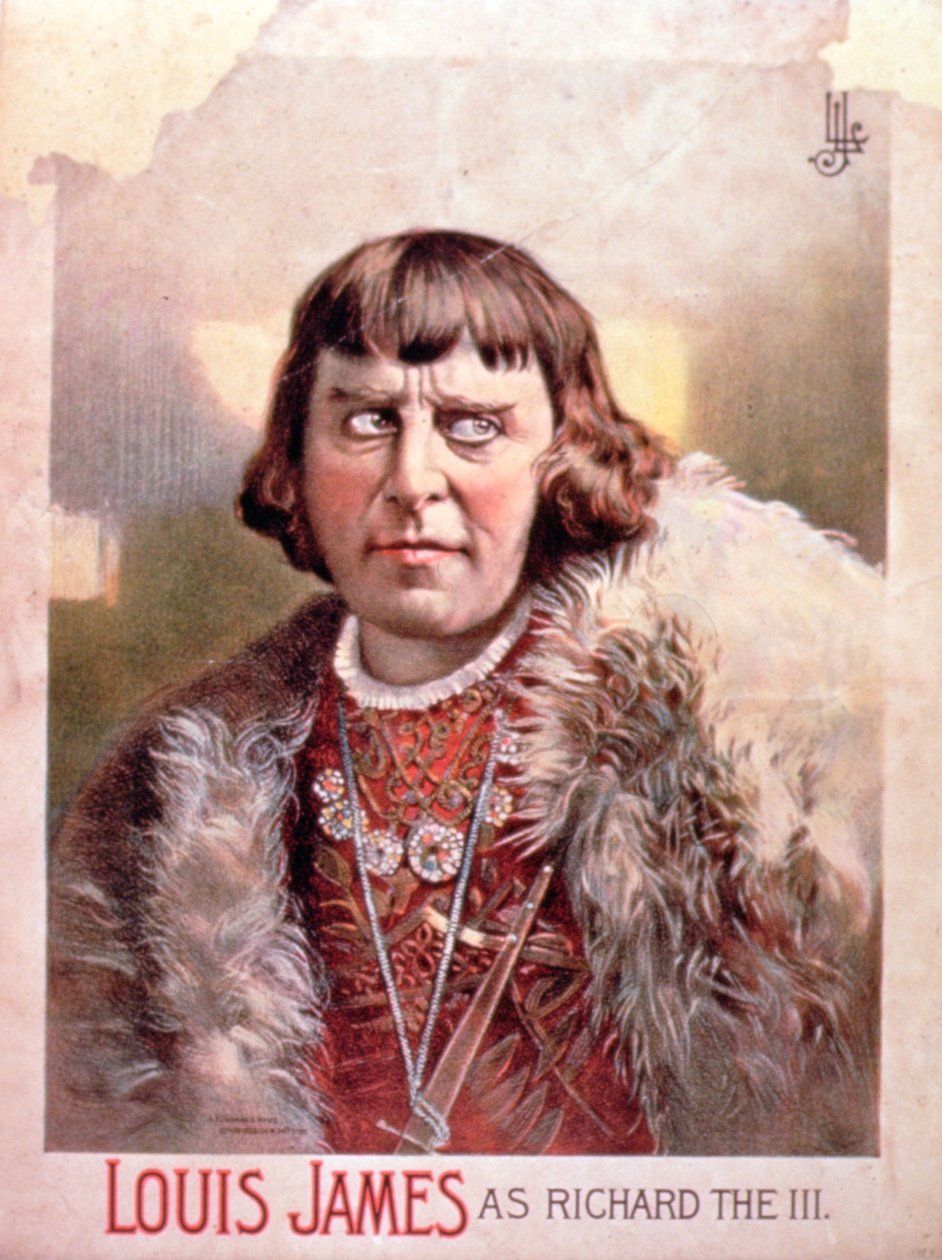 Werbung für Louis James als Richard III von American School