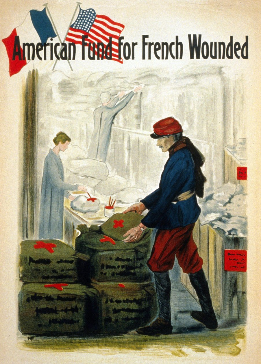 Amerikanische Fonds für die französischen Kriegsverwundeten - ca. 1917 von American School