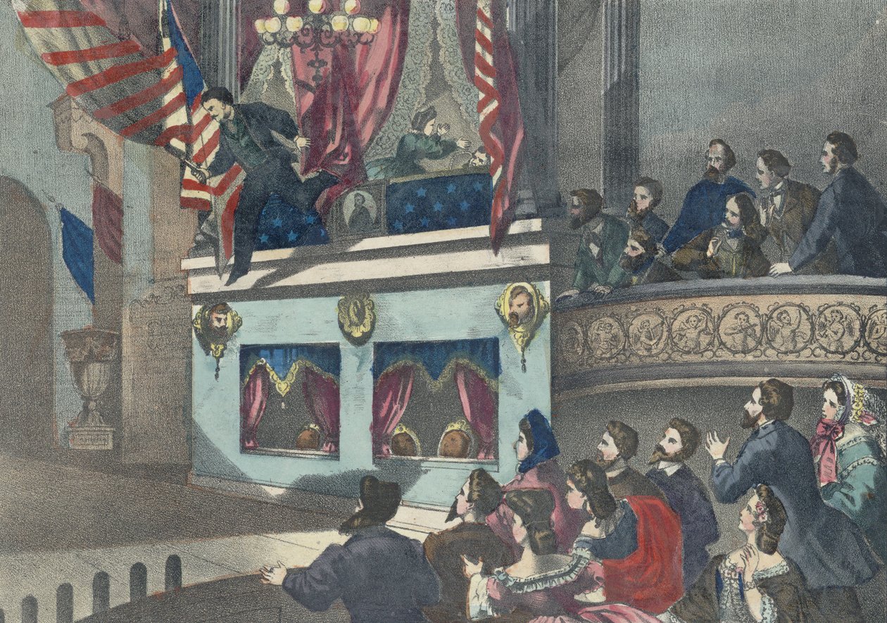 Ermordung von Präsident Abraham Lincoln, ca. 1865 von American School